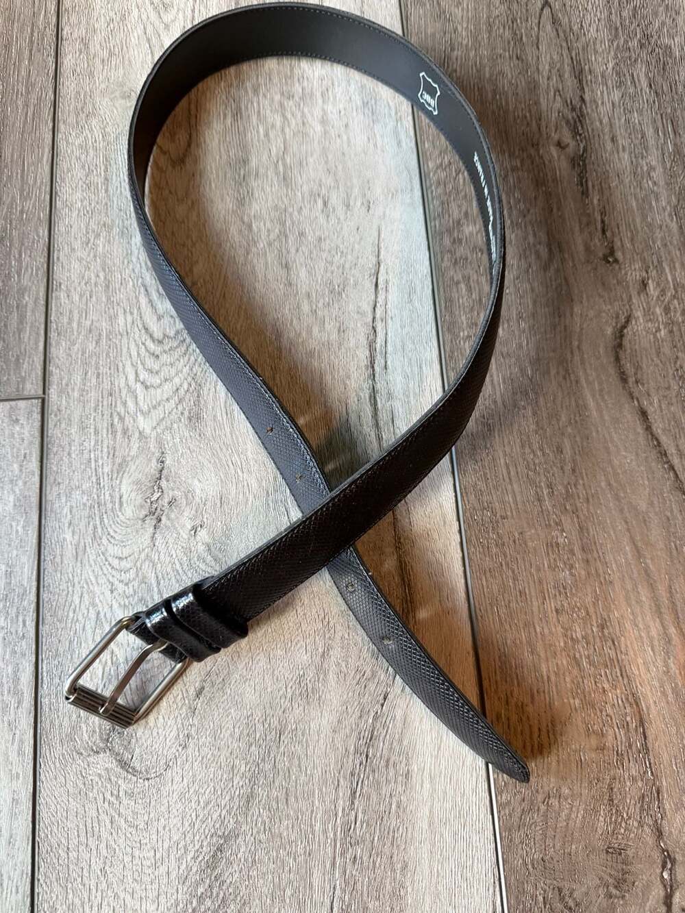 BBC Genuine Leather Saffiano Textured Belt Made in France Size S/M